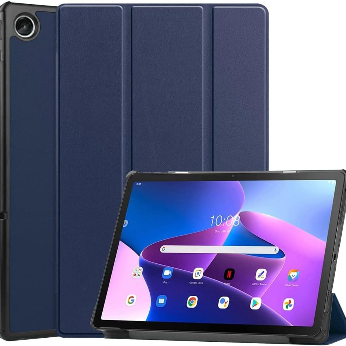 GENERICO - Funda Inteligente Para Lenovo Tab M10 Plus 3era Gen 10.6 Azul marino