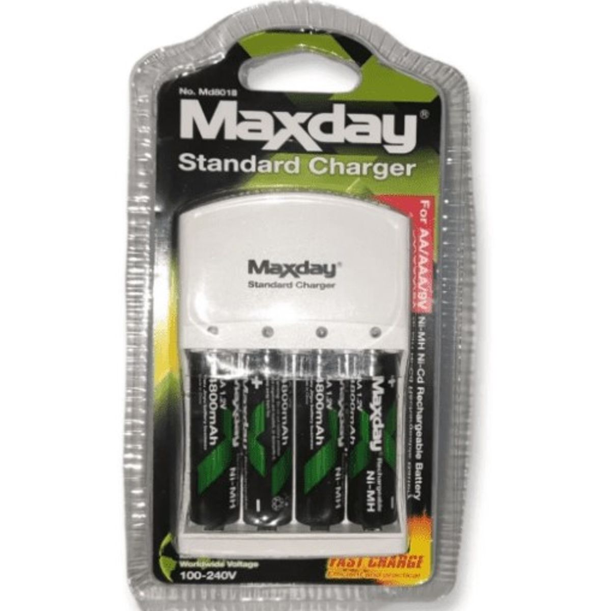 GENERICO - Cargador De Baterias Aa Aaa 9v+ 4 Bateria Recargable Aa Pila