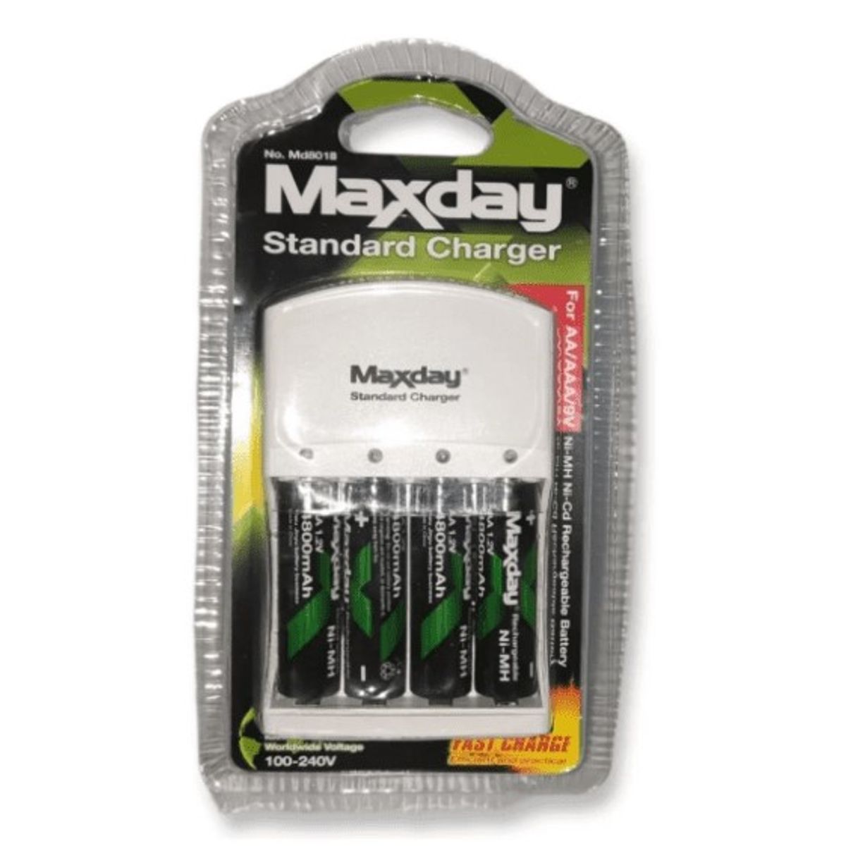 GENERICO - Cargador De Baterias Aa Aaa 9v+ 4 Bateria Recargable Aa Pila