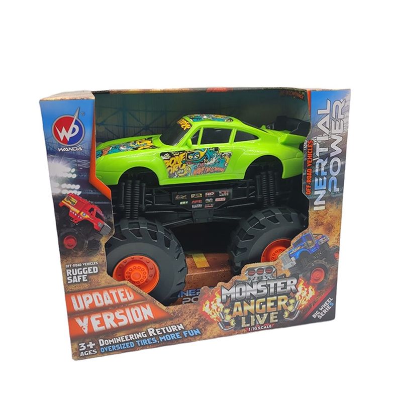 OEM - Juguete Auto Fricción Monster Anger Verde