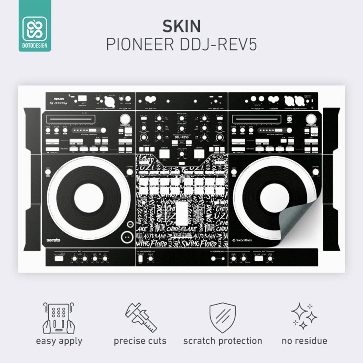 GENERICO - Skin DDJ-REV5 Scratch Style Negro Doto Desing Default Title