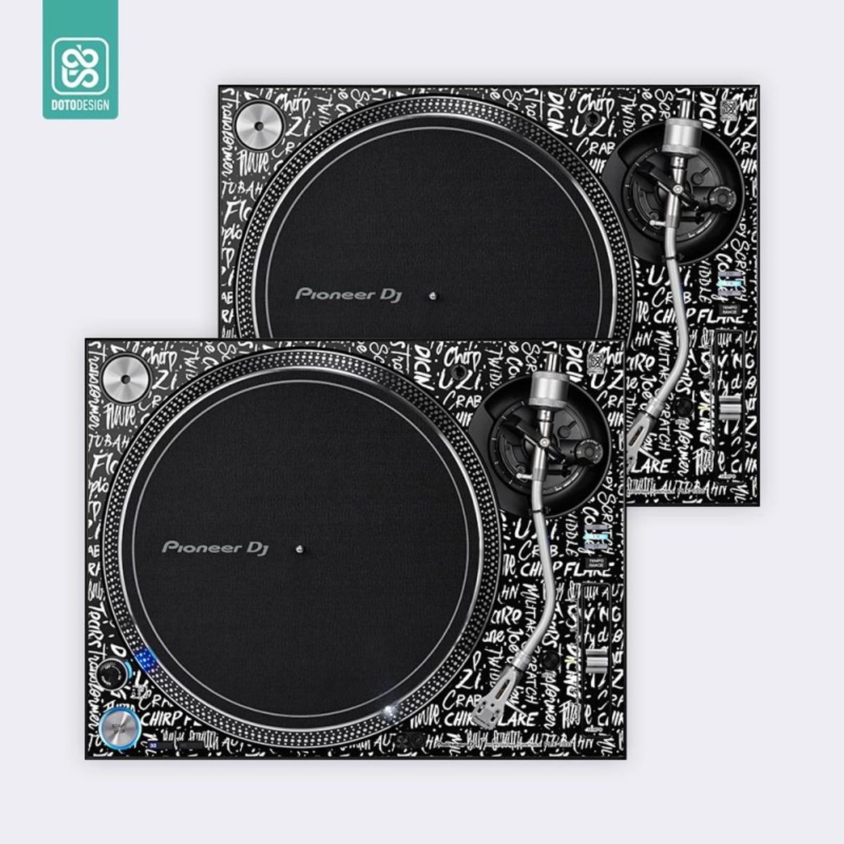 GENERICO - Skin PLX-1000 Scratch Style Negro Doto Desing