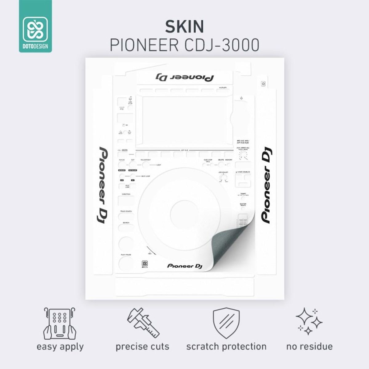 GENERICO - Skin CDJ 3000 Full Colors Blanco Doto Desing