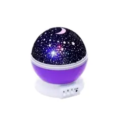 GENERICO - Lampara Morado De Proyección Rotatoria Luz Estrellas Multicolor