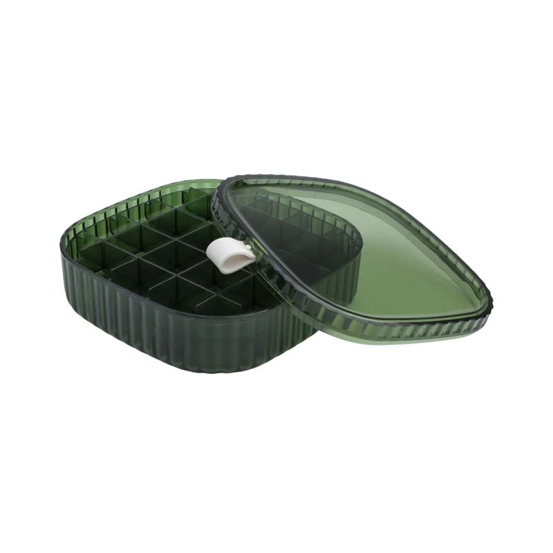 GENERICO - Joyero Organizador Multiusos Acrílico Verde Esmeralda 3 Niveles