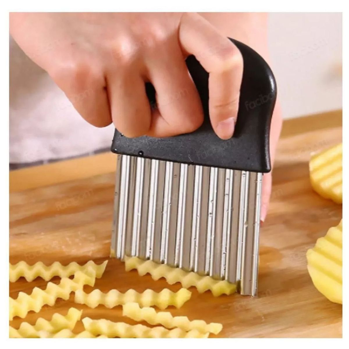 GENERICO - Cortador Corrugado Ondulado Para Verduras Papas Fritas
