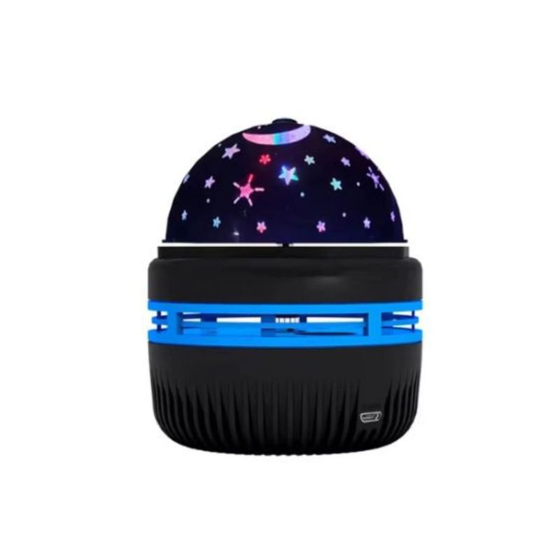 GENERICO - Lampara USB Proyector Giratoria Luna Estrella Multicolor