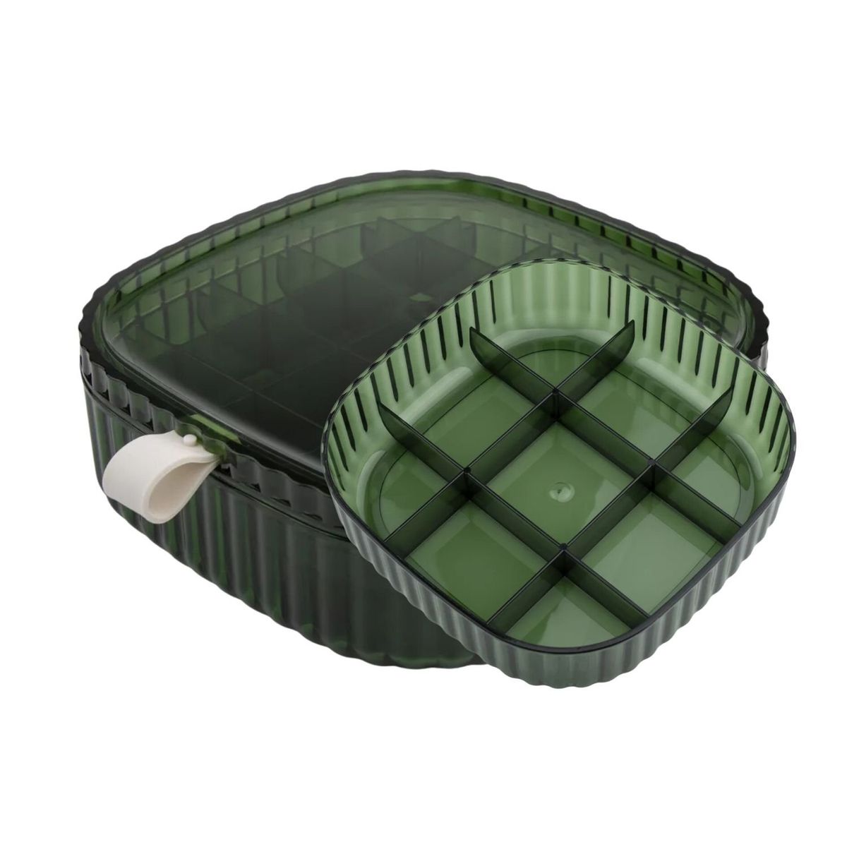 GENERICO - Joyero Organizador Multiusos Acrílico Verde Esmeralda 3 Niveles