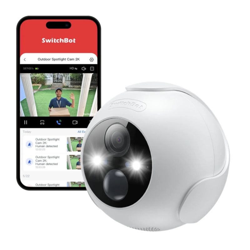 GEN - CAMARA SEGURIDAD EXTERIOR VISION NOCTURNA 2K3MP TWO-WAY TALK  SWITCHBOT