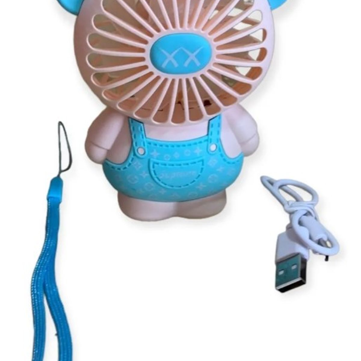 GENERICO - Ventilador Portátil Osito Recargable Usb Luz Led Cute Fan