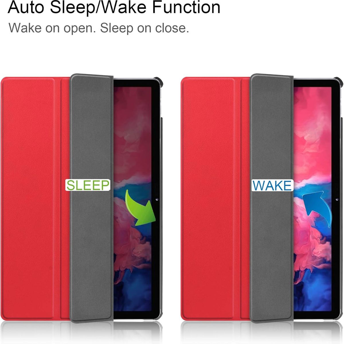 GENERICO - Funda Inteligente compatible con Lenovo Tab P11  Rojo