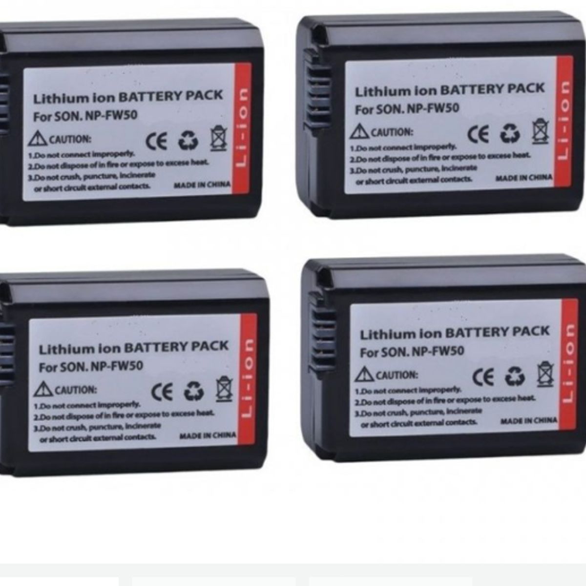 GENERICO - 4 BATERÍAS NP-FW50 ALTERNATIVA SONY