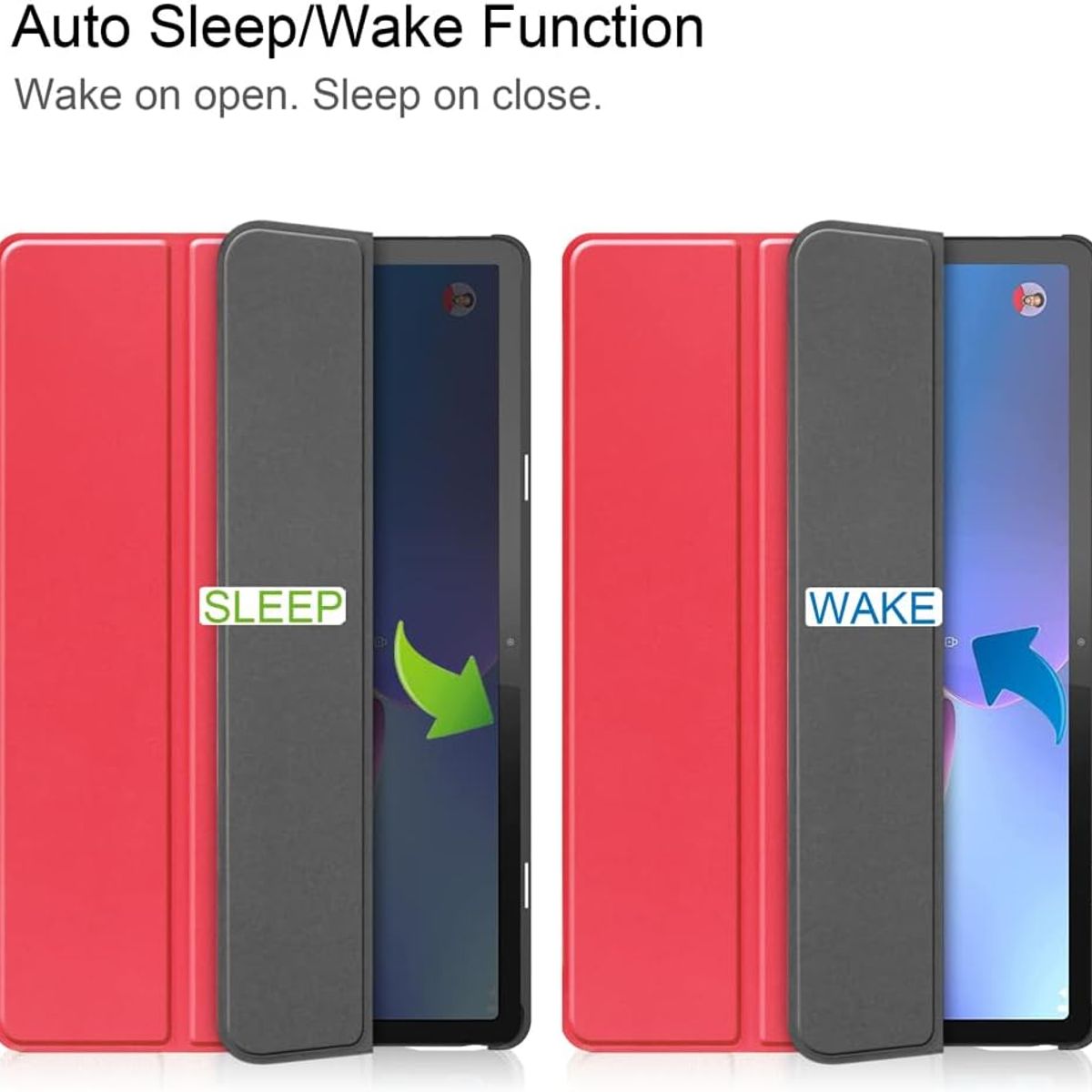 GENERICO - Funda Inteligente compatible con Lenovo Tab P11 2da Gen Rojo