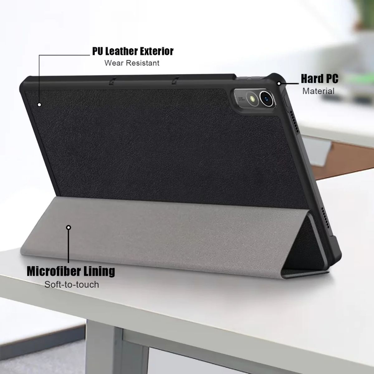 GENERICO - Funda Inteligente compatible con Lenovo Tab P11 2da Gen Negro