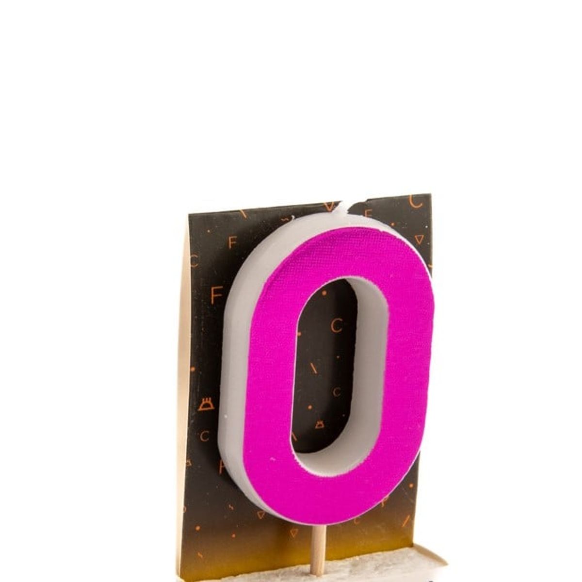 GENERICO - VELA NUMERAL HOLO FUCSIA 0