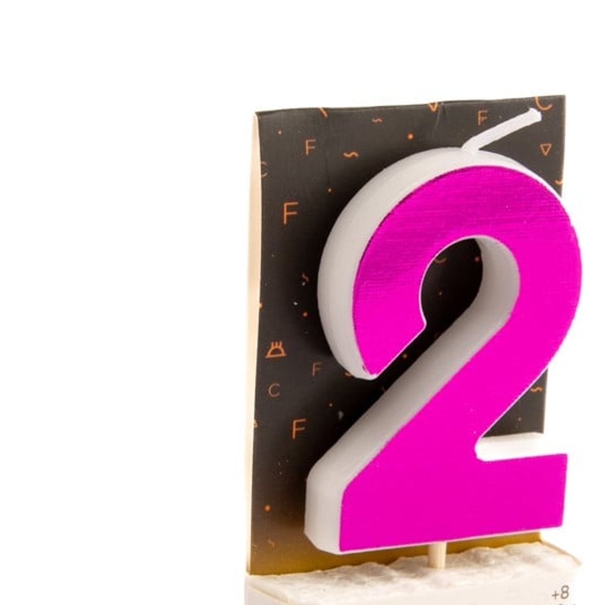 GENERICO - VELA NUMERAL HOLO    FUCSIA 2