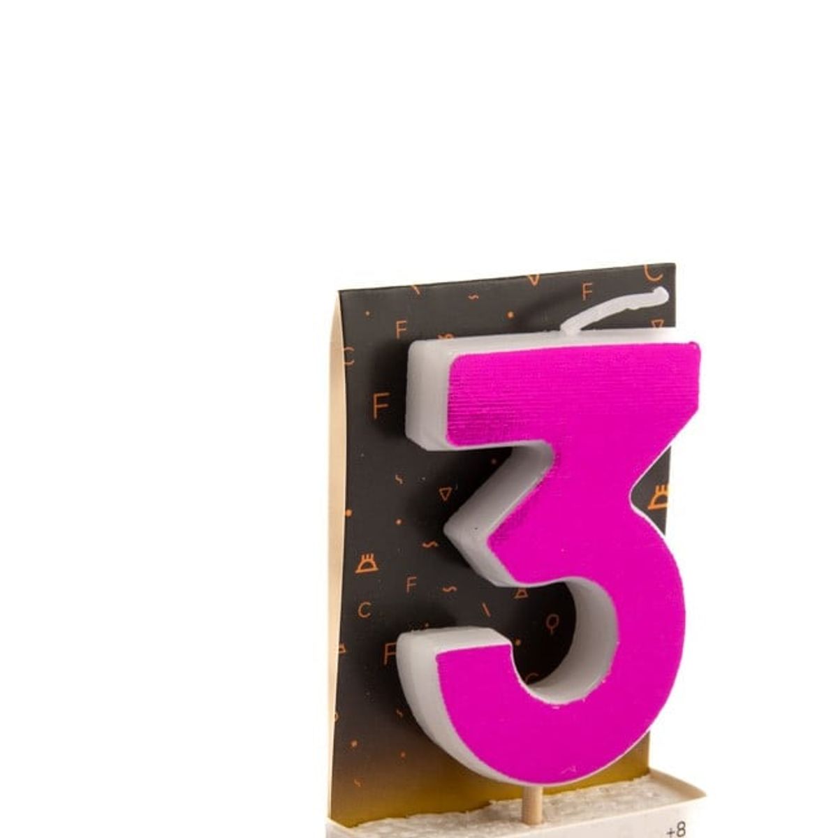GENERICO - VELA NUMERAL HOLO FUCSIA 3
