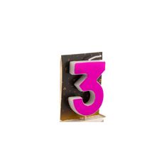 VELA NUMERAL HOLO FUCSIA 3