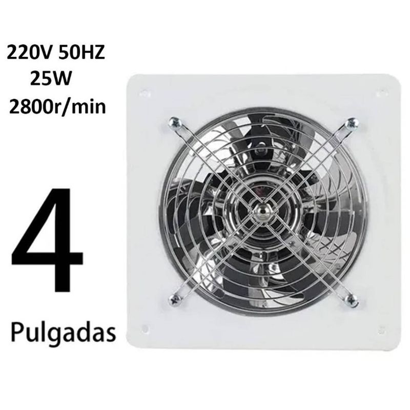 GENERICO - Extractor De Aire Metálico Industrial 4 Pulgadas 10cm 25w
