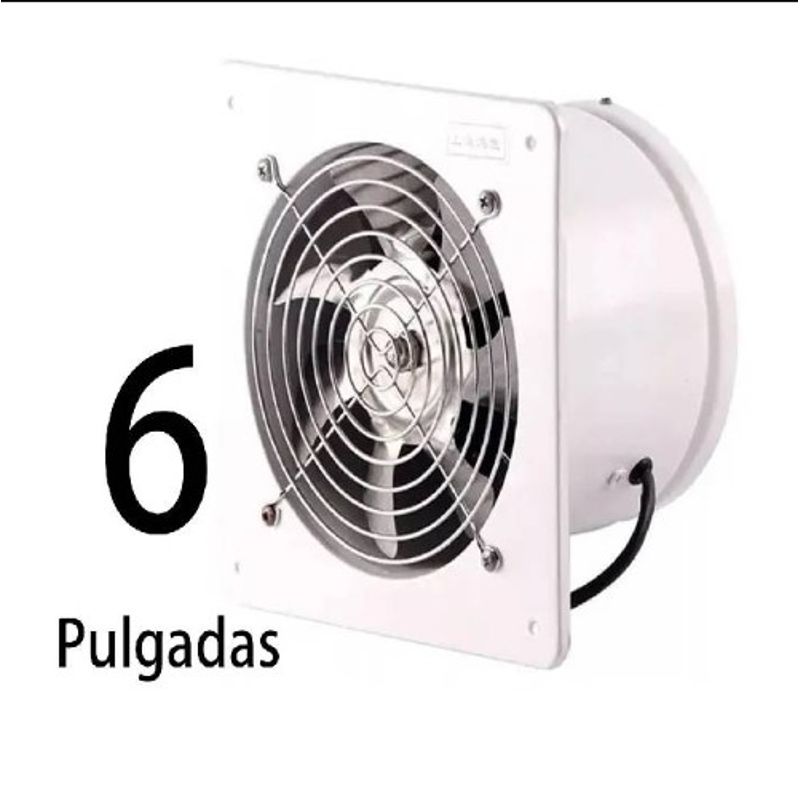 GENERICO - Extractor De Aire Metálico Industrial 6 Pulgadas 15cm 40w