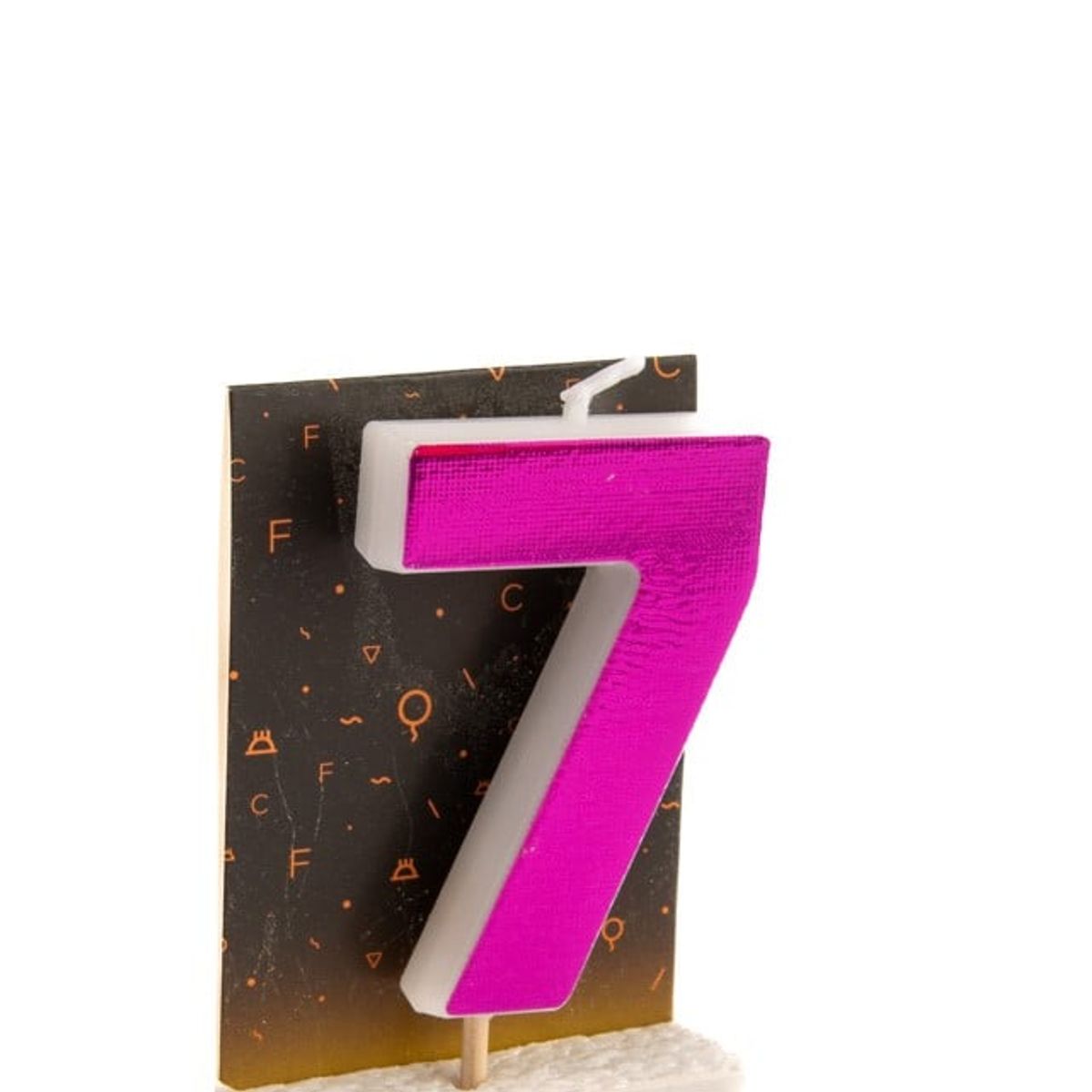 GENERICO - VELA NUMERAL HOLO FUCSIA 7