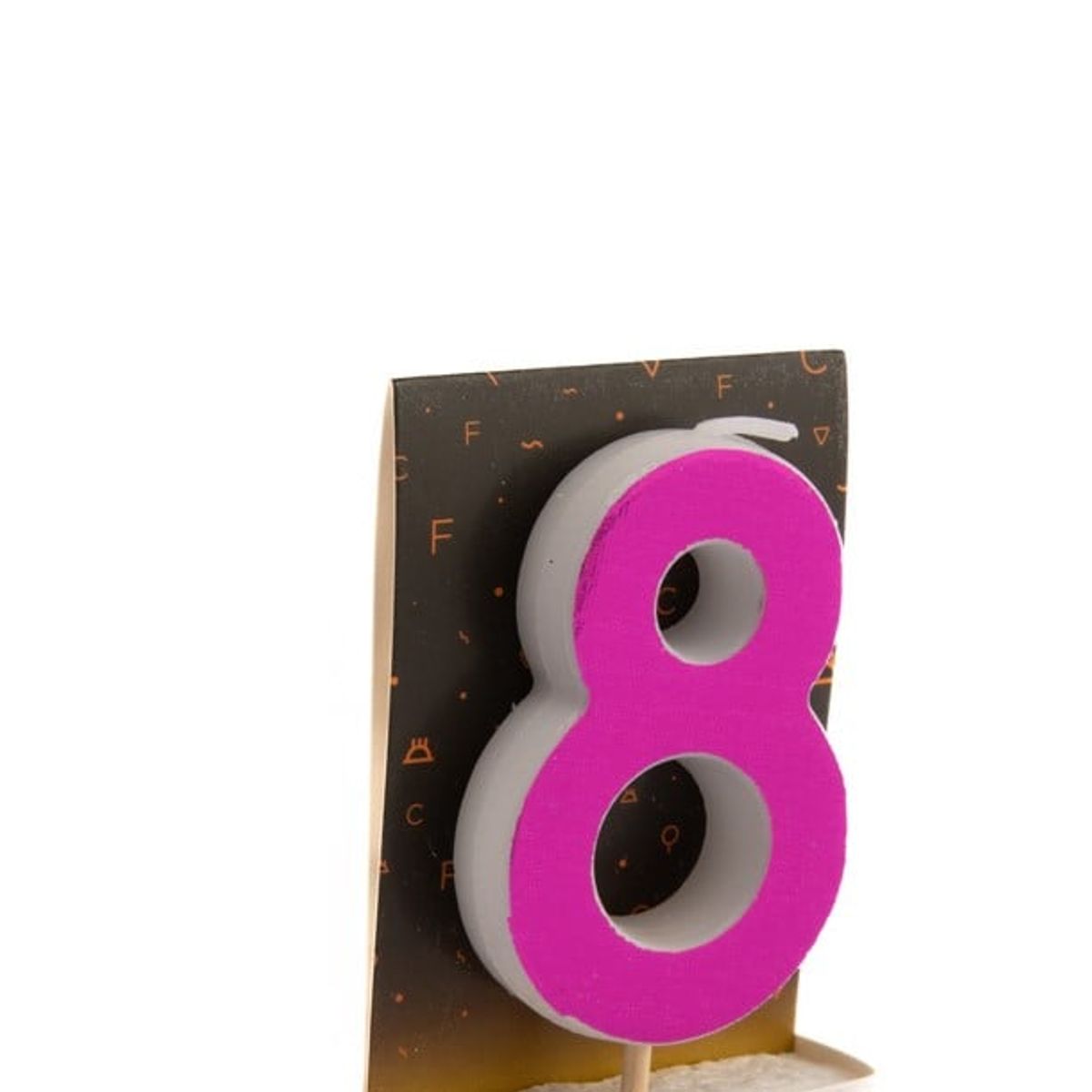 GENERICO - VELA NUMERAL HOLO FUCSIA 8