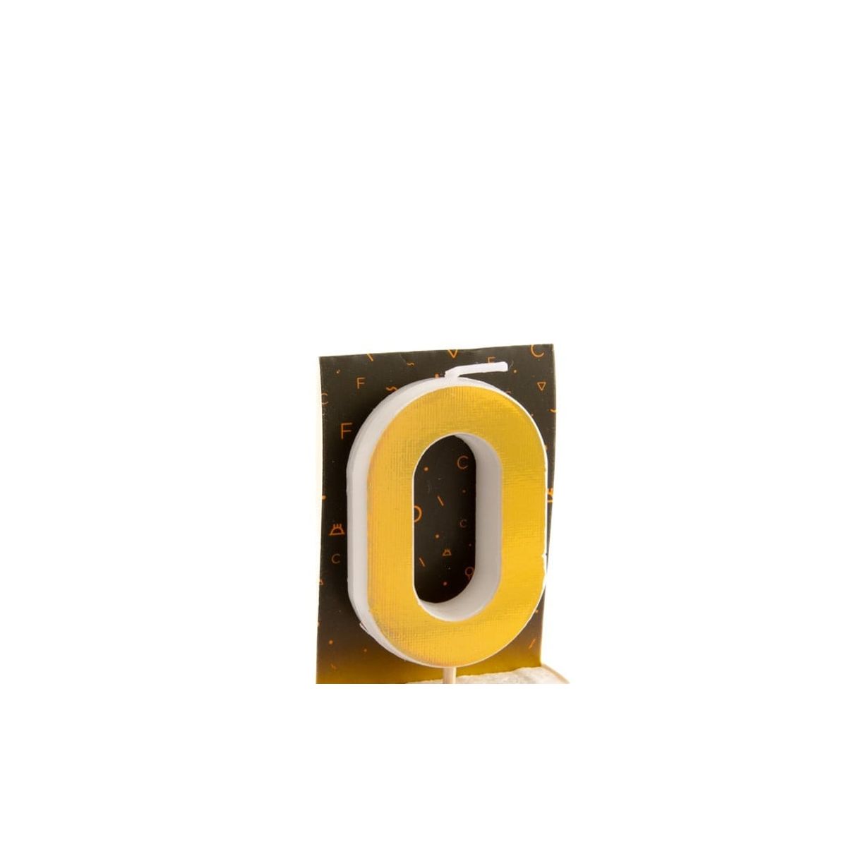 GENERICO - VELA NUMERAL HOLO GOLD 0