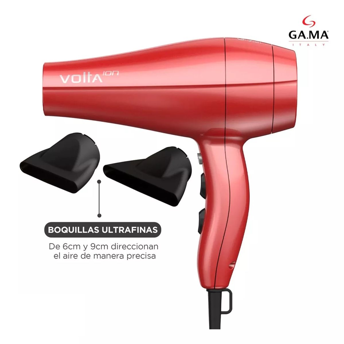 GAMA - Secador De Pelo Gama Italy Ac  Volta Ion 2300w Rojo