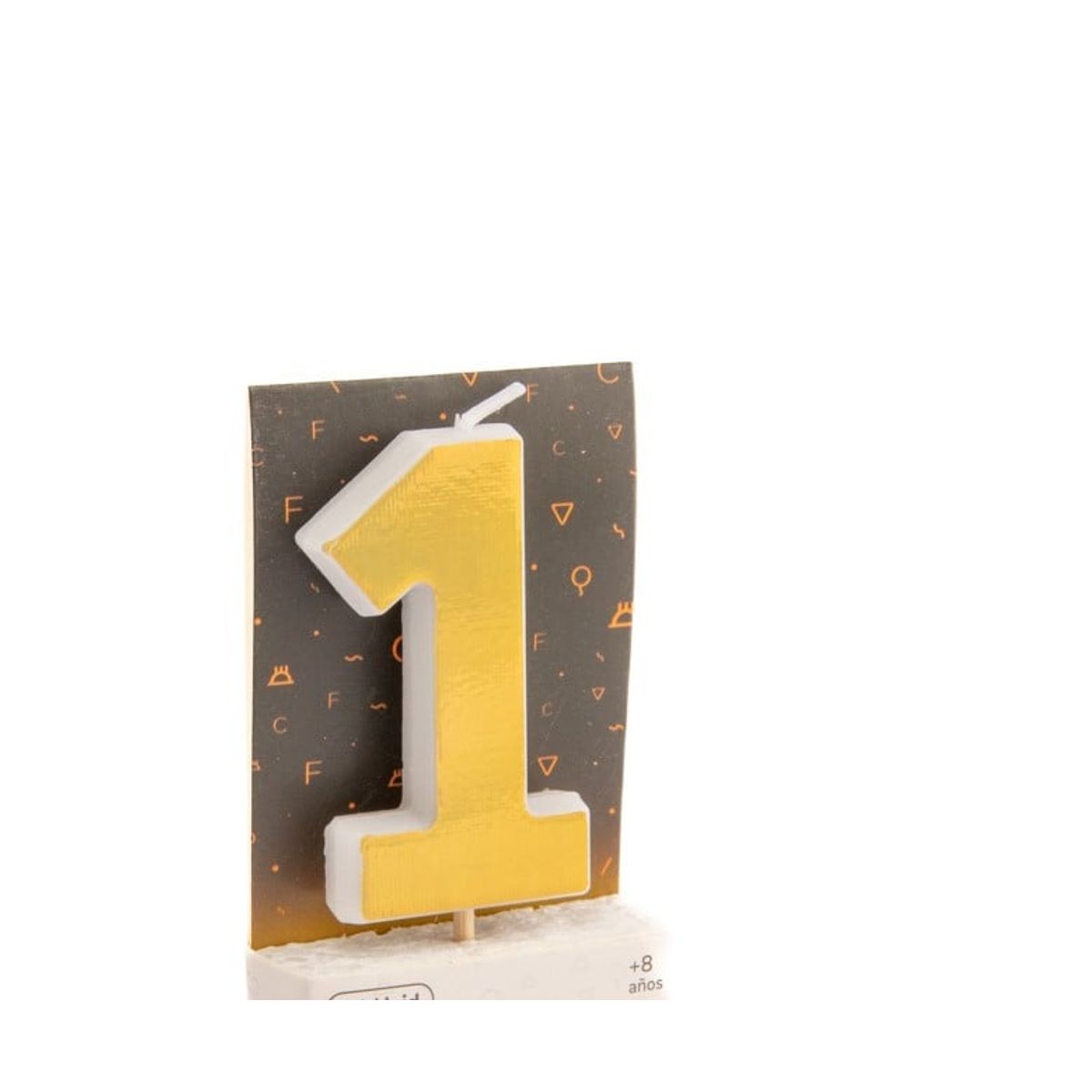 GENERICO - VELA NUMERAL HOLO GOLD 1