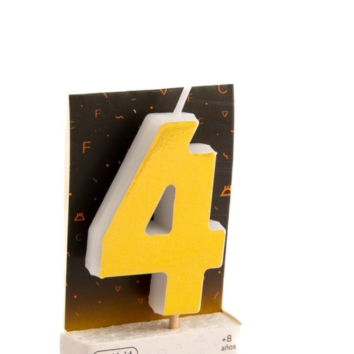 GENERICO - VELA NUMERAL HOLO GOLD 4