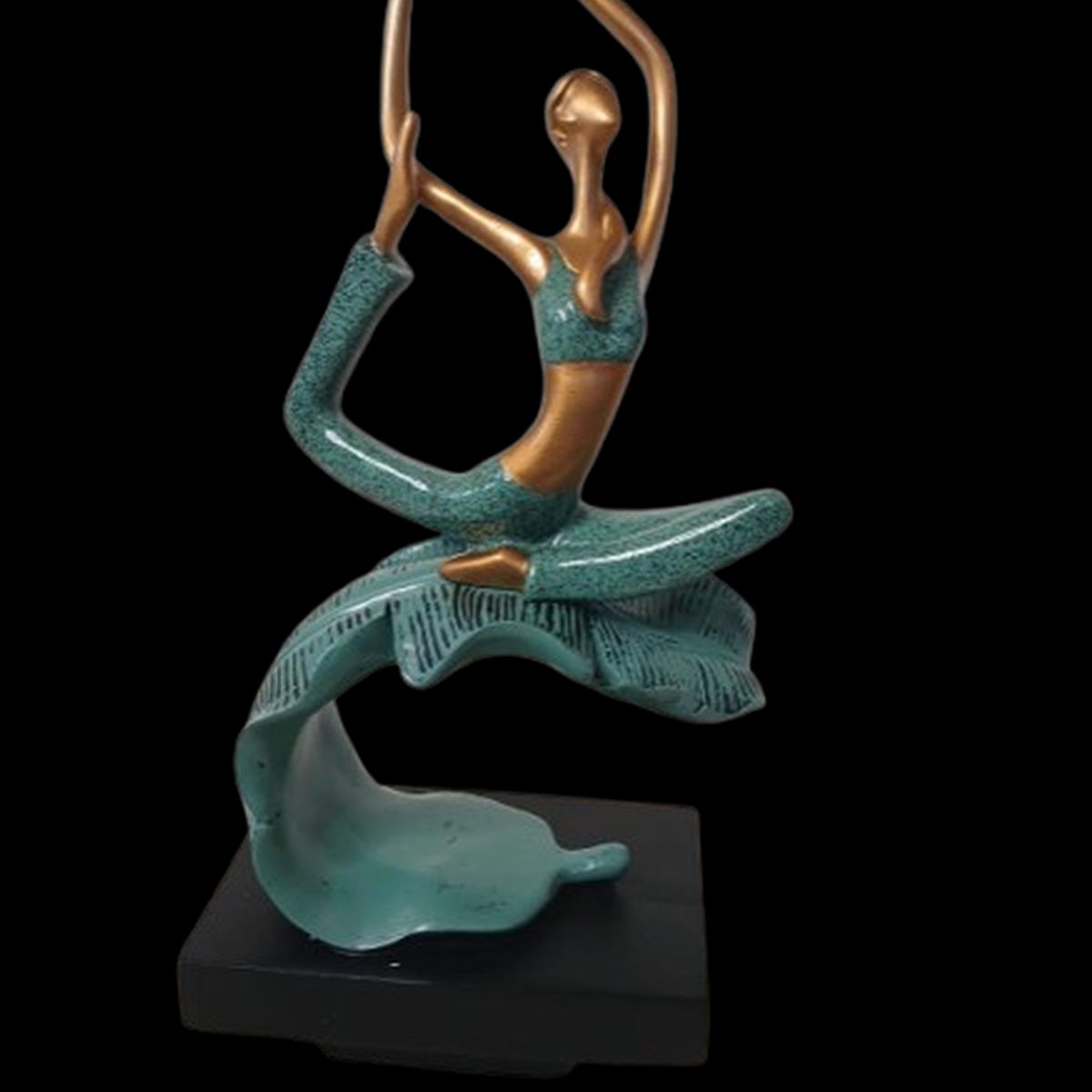 GENERICO - Adorno Escultura Yoga Verde Turquesa
