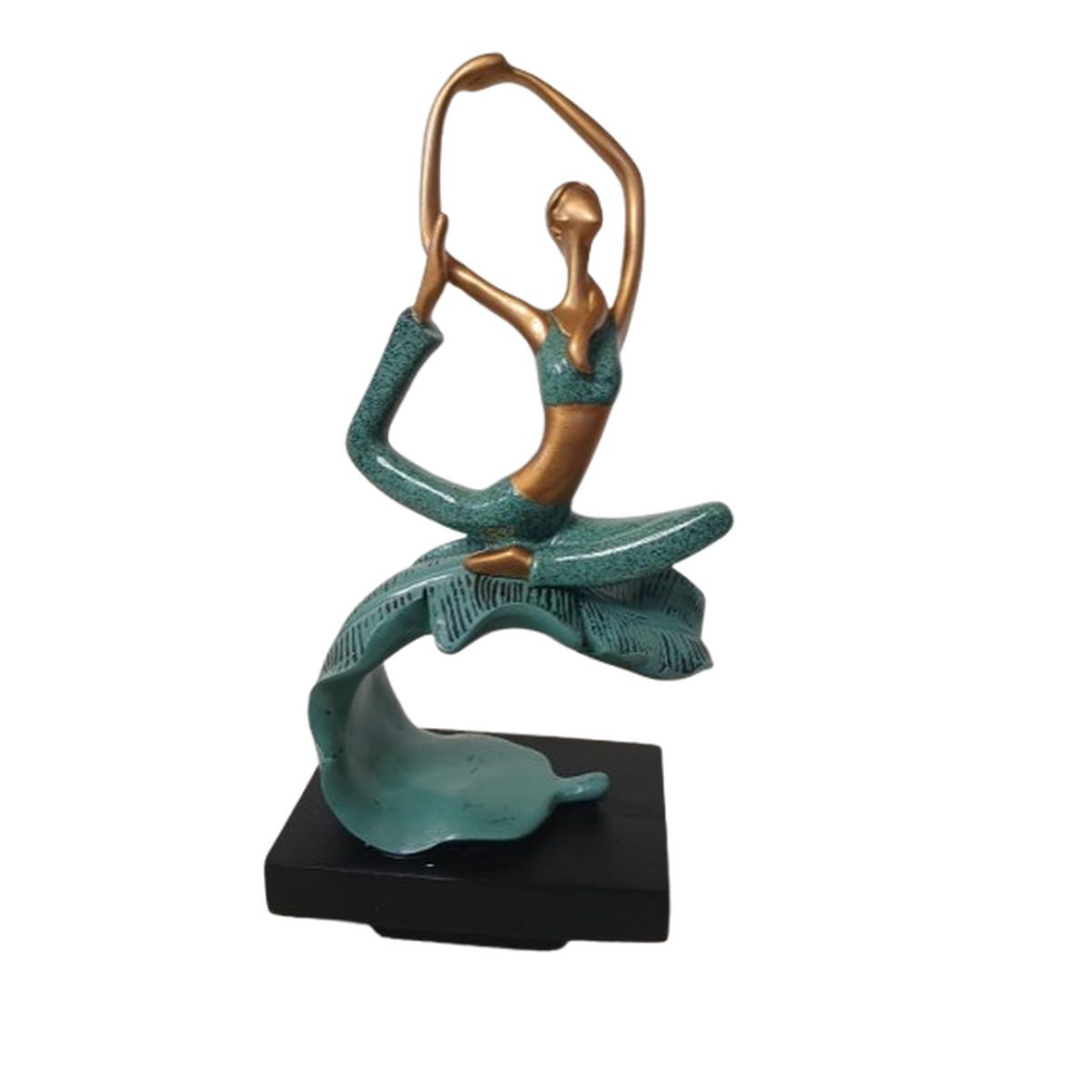 GENERICO - Adorno Escultura Yoga Verde Turquesa