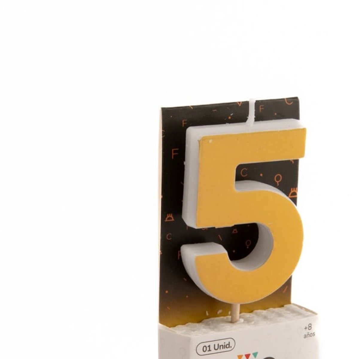 GENERICO - VELA NUMERAL HOLO GOLD 5