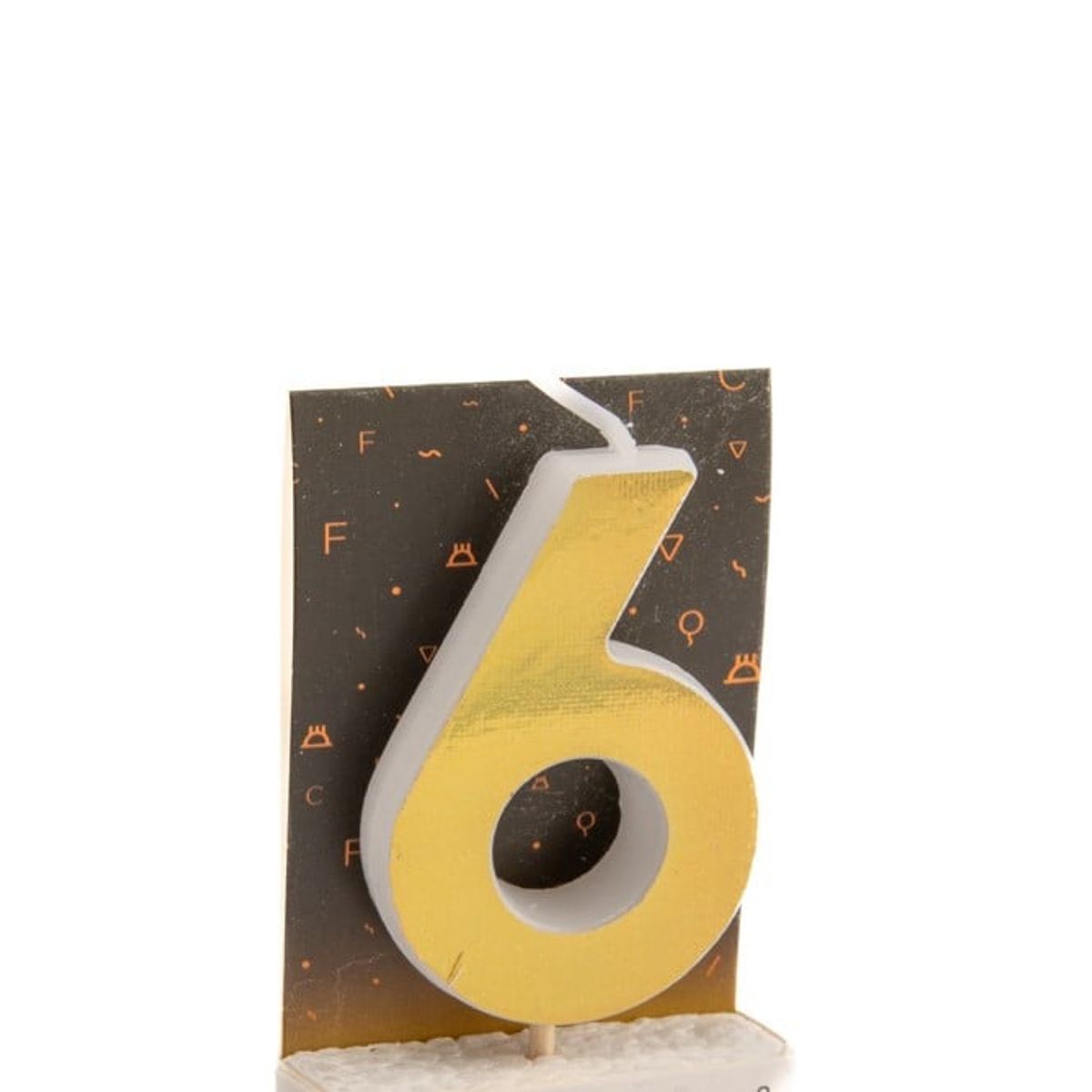 GENERICO - VELA NUMERAL HOLO GOLD 6