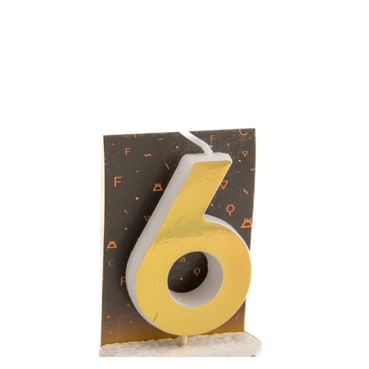 GENERICO - VELA NUMERAL HOLO GOLD 6