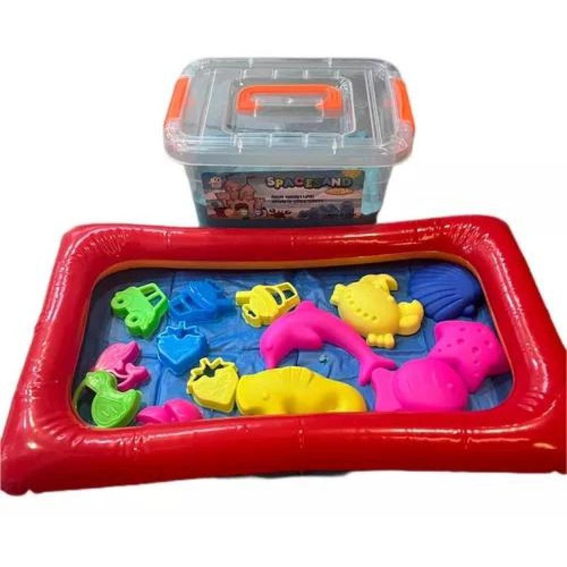 GENERICO - Arena mágica por kilo + 11 accesorios + piscina multicolor
