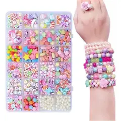 GENERICO - 550 pcs cuentas para fabricación de joyas pulsera y collar regalo
