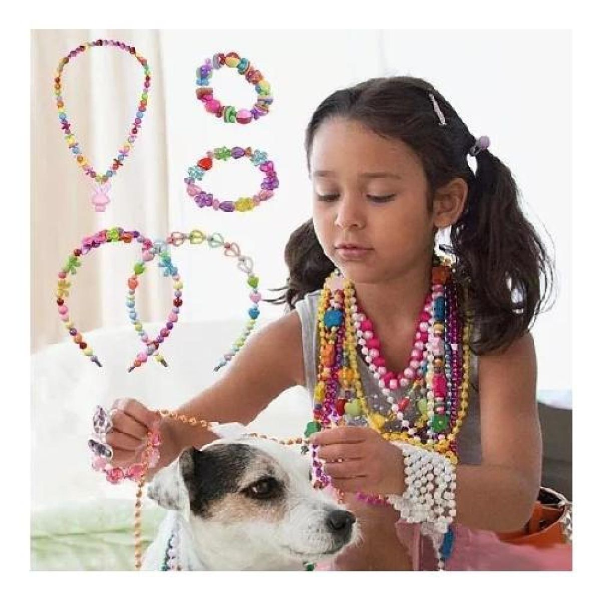 GENERICO - 550 pcs cuentas fabricación de joyas pulsera y collar regalo