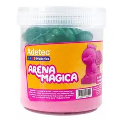 GENERICO - Arena mágica colores 450 g con 5 moldes Adetec color beige