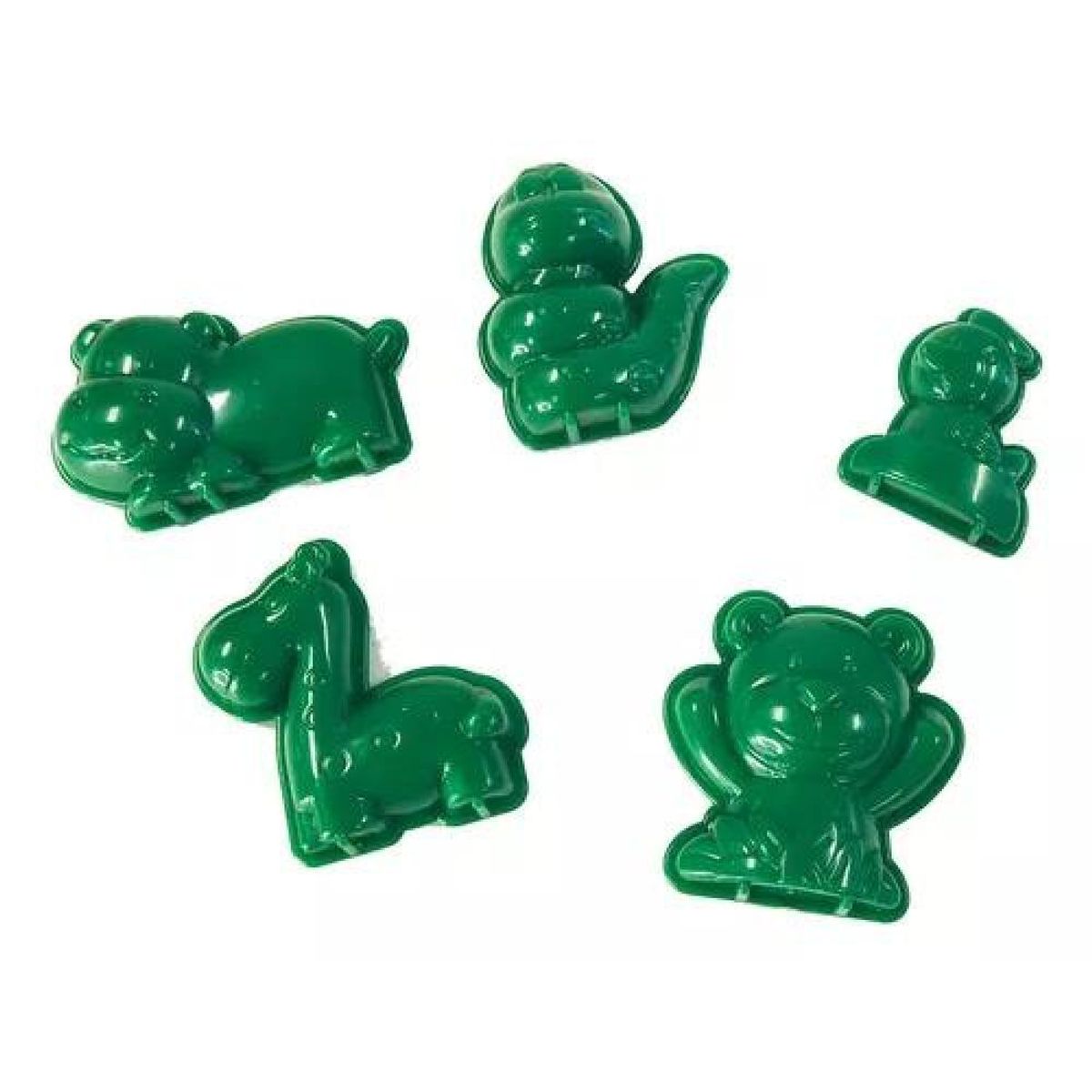 GENERICO - Arena mágica colores 450 g con 5 moldes Adetec color verde
