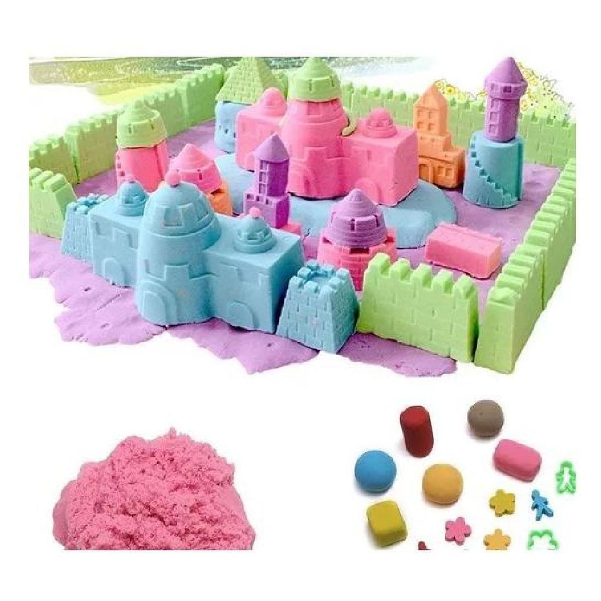 GENERICO - Arena mágica pack x 3 didáctica no tóxica multicolor