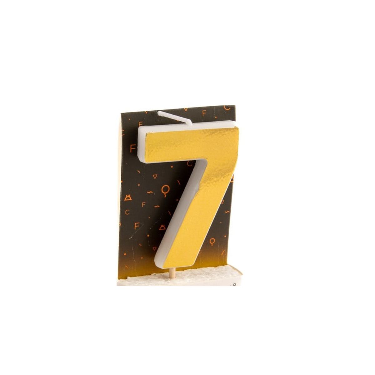 GENERICO - VELA NUMERAL HOLO GOLD 7