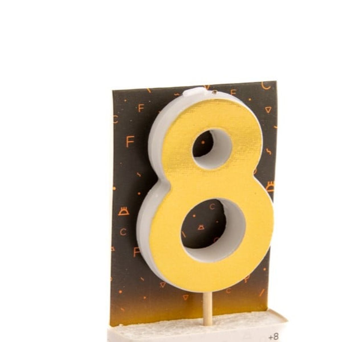 GENERICO - VELA NUMERAL HOLO GOLD 8