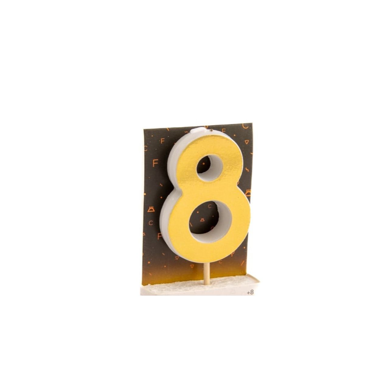 GENERICO - VELA NUMERAL HOLO GOLD 8