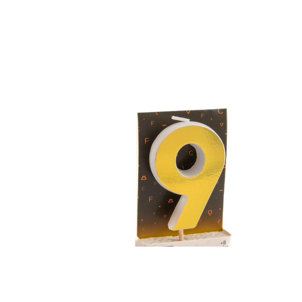 GENERICO - VELA NUMERAL HOLO GOLD 9