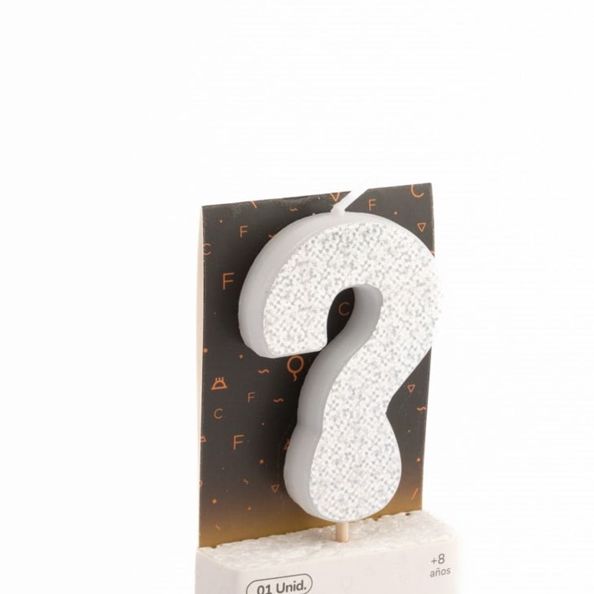 GENERICO - VELA NUMERAL HOLO SILVER