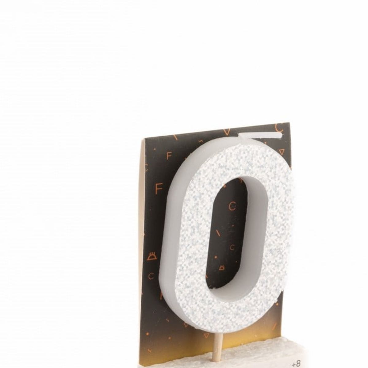 GENERICO - VELA NUMERAL HOLO SILVER 0