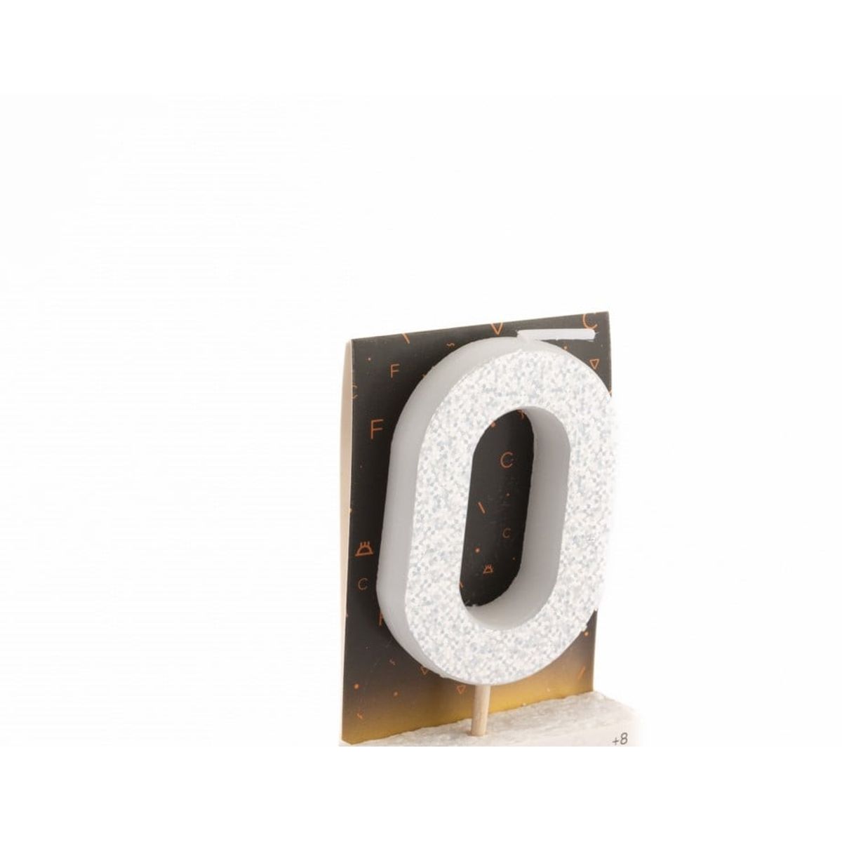 GENERICO - VELA NUMERAL HOLO SILVER 0