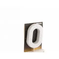 GENERICO - VELA NUMERAL HOLO SILVER 0