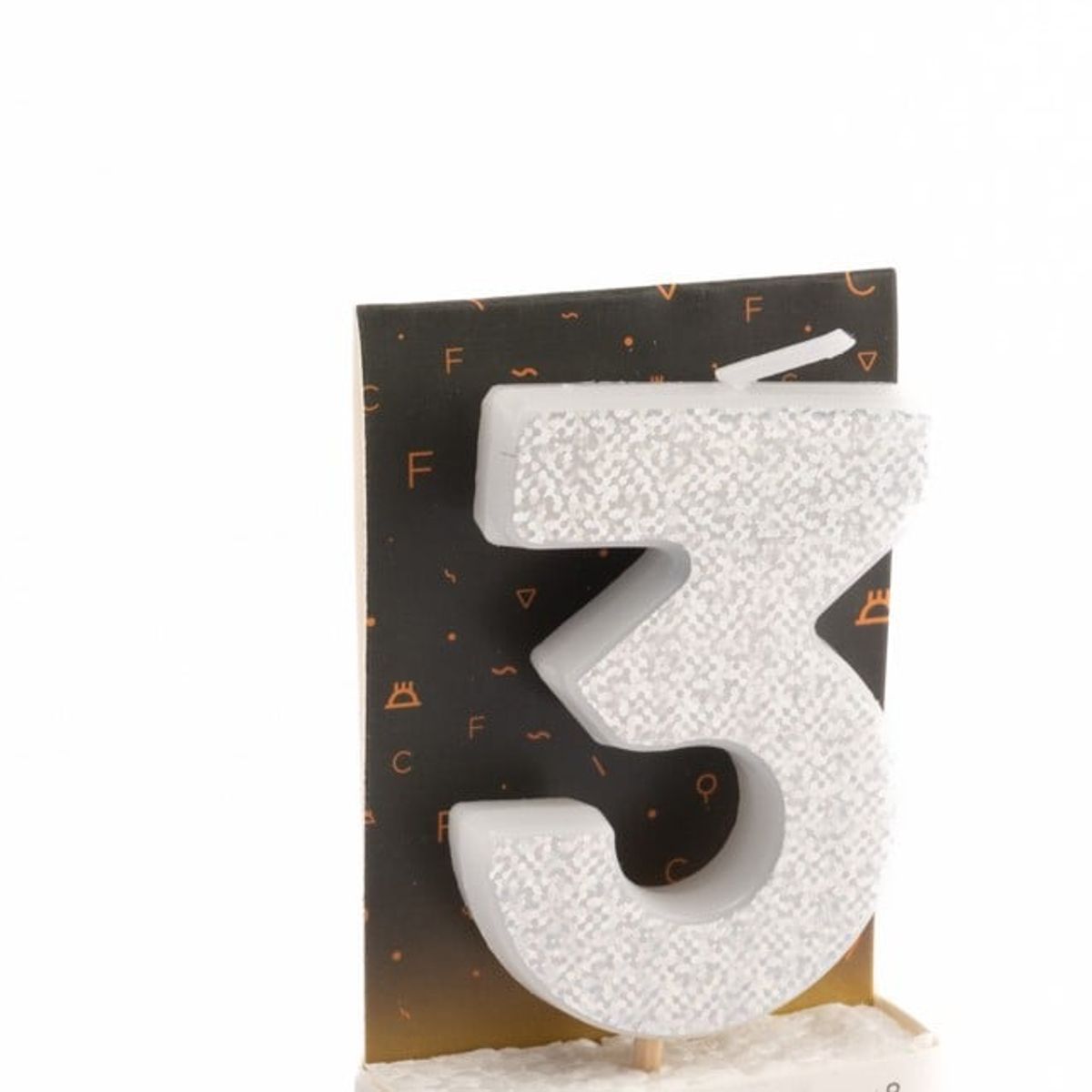 GENERICO - VELA NUMERAL HOLO SILVER 3